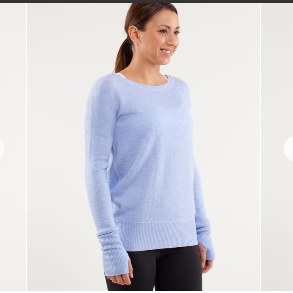 Lululemon Yin Me Pullover Reversible 
Heathered Lavender Dusk size 6/8